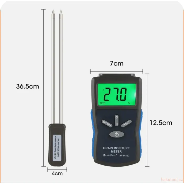 HoldPeak HP-8032 G Professional Rəqəmsal Hiqrometr (Nəmölçən) — Bakı