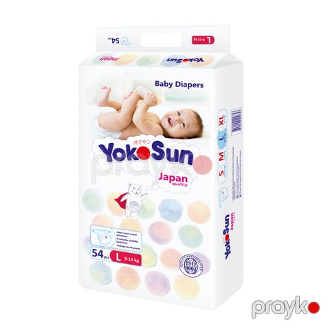 Uşaq bezləri YokoSun, 4(Maxi L), 9-13 kq, 54 əd — Bakı
