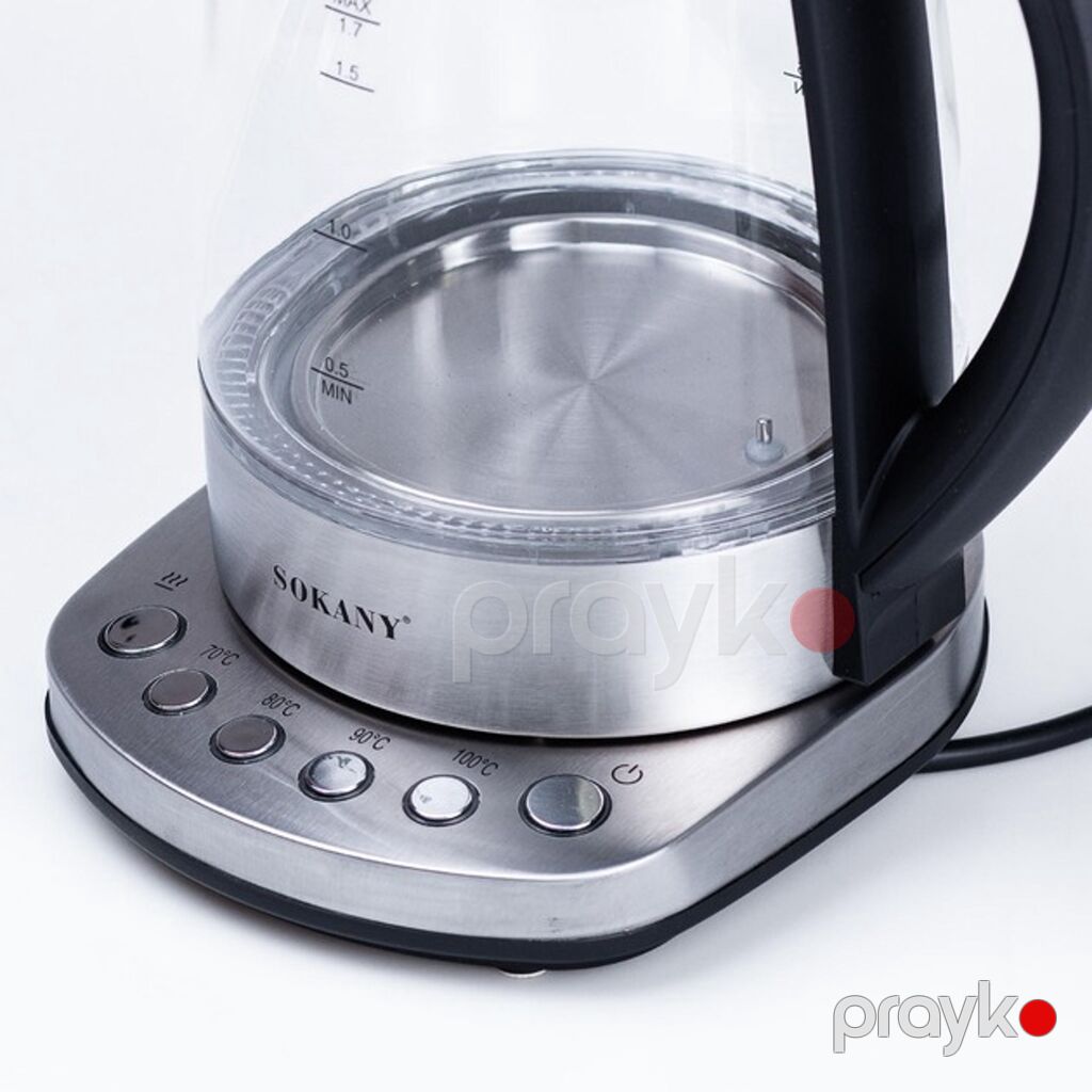 4853 Məhsulun adı: Elektrik çaydan Sokany SK-09003 Black/Silver — Elektrik çaydanları və termoslar, Bakı (3)