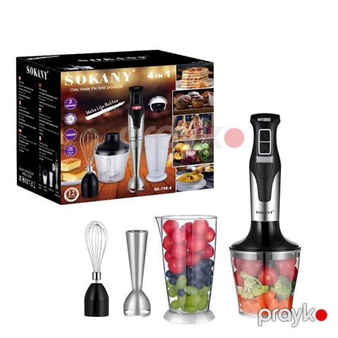 1874 Məhsulun adı: Blender Sokany SK-758-4, 0.8 l, Qara, Boz Brend — Bakı
