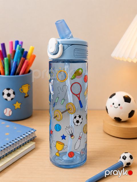 Uşaq üçün su qabı 500-KIDS, plastik, mavi, 500 ml — Bakı
