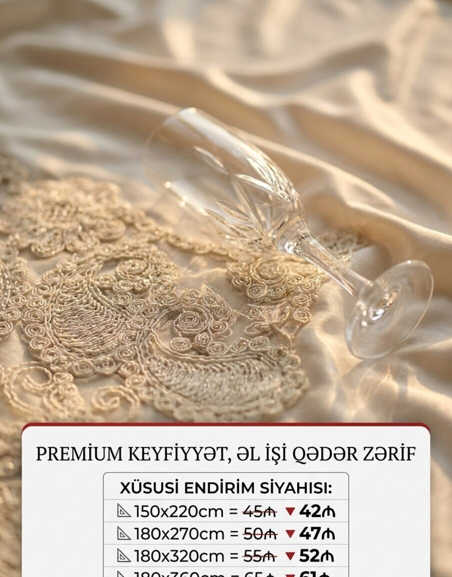 Naxışlı süfrə, Bej rəng — Mallar, Bakı (2)