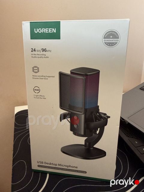 Ugreen USB Masaüstü Mikrofon - 24-bit/96 kHz yüksək keyfiyyətli səs — Bakı