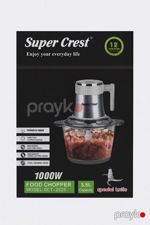 9552 Məhsulun adı: Doğrayıcı Super Crest SCT-2025 750 W 3 l gümüşü — Bakı