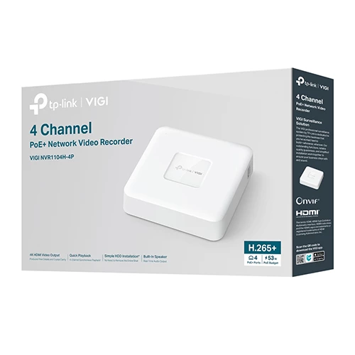Vigi NVR1104H-4P 4 Channel PoE+ Network Video Recorder — Surveillance kameralar, Bakı (3)