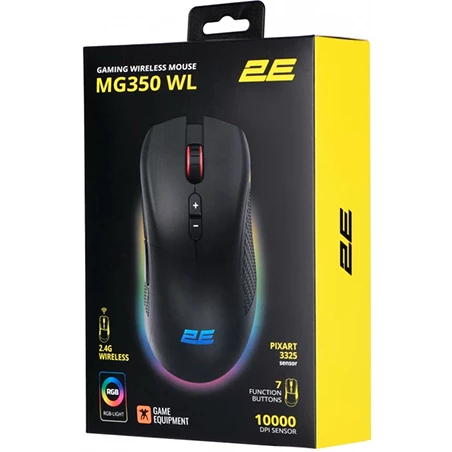 2E MG350 WL RGB Black Gaming Mouse — Bakı