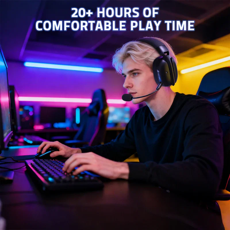 Attack Shark L80 PRO Wireless Black Gaming Headset — Qulaqcıqlar, Bakı (2)