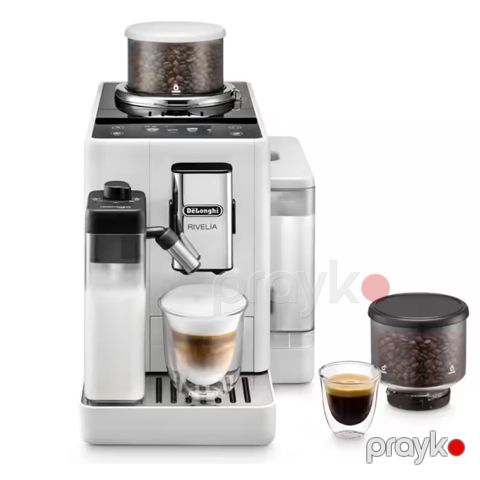 DeLonghi Rivelia EXAM440.55.W Qəhvə Maşını 19 Bar, 1450W, Dənli və Üyüdülmüş Qəhvə üçün — Bakı