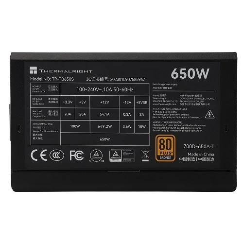 Thermalright TR-TB650S 650 W Power Supply — Qida bloklari, Bakı (2)