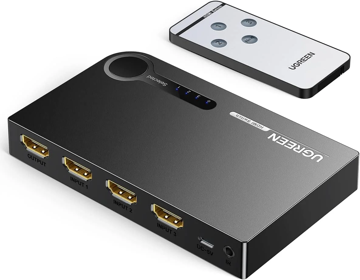 Ugreen 40234 HDMI Switch 3 in 1 out HDMI Splitter — Bakı