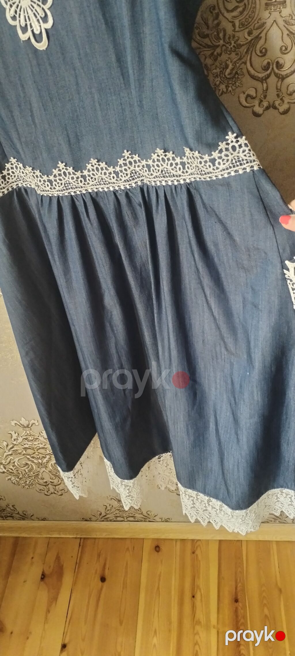 Gündəlik don, Midi, Mavi, XL — Gündəlik paltarlar, Gəncə (4)