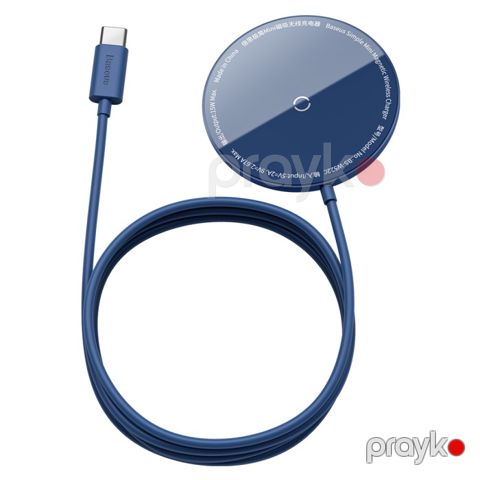 Baseus Simple Mini Magnetic 15W MagSafe Simsiz Şarj Cihazı — Bakı