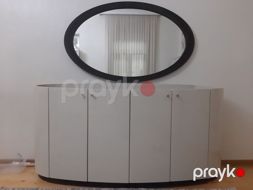 Qonaq otağı üçün, İşlənmiş, Açılmayan, Oval masa, 8 stul — Masalar və stullar, Gəncə (7)