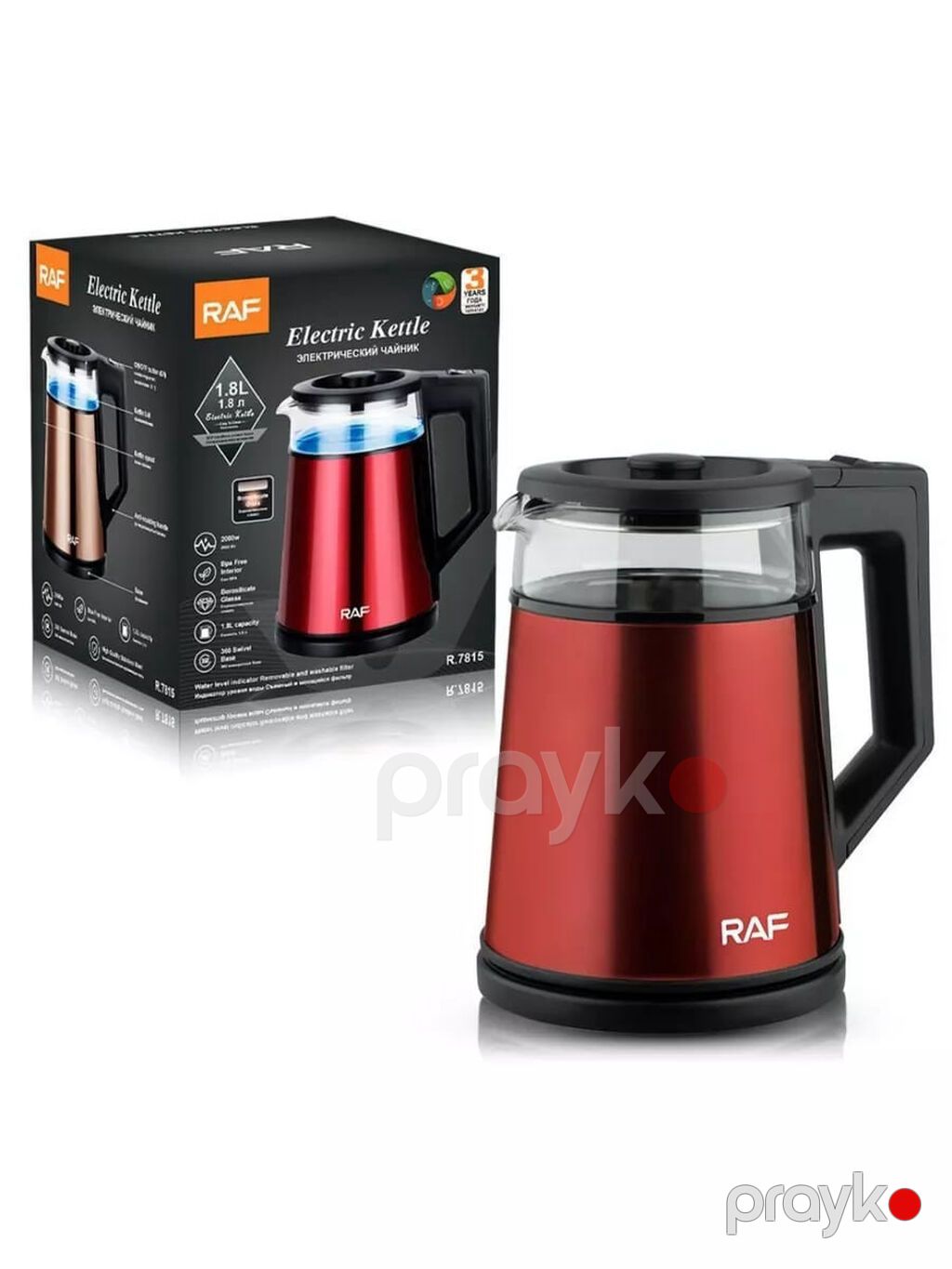 4766 Məhsulun adı: Elektrik çaydan RAF R.7815 - Red Brend: RAF — Elektrik çaydanları və termoslar, Bakı (2)