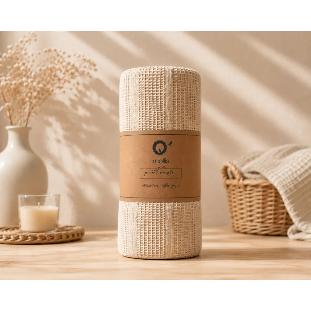 Yataq örtüyü Mollis Pure Simple, tək nəfərlik, Bej (2370187603256) — Bakı