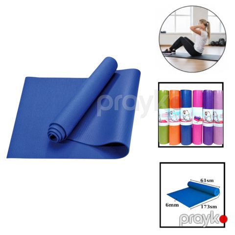 Yoga üçün mat 0157, mavi, 173x61 sm, 6 mm — Bakı