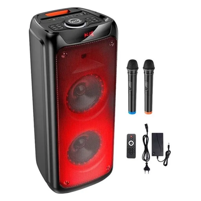 Hoco DS53 Flame Light Karaoke Dinamik 120W RGB 2 Mikrofon — Bakı