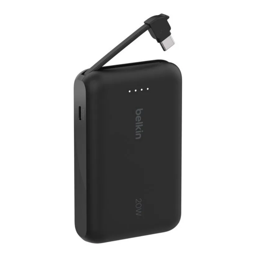 Power bank Belkin 10K PD20W Integrated Usb-c Cable Black — Mallar, Bakı (4)