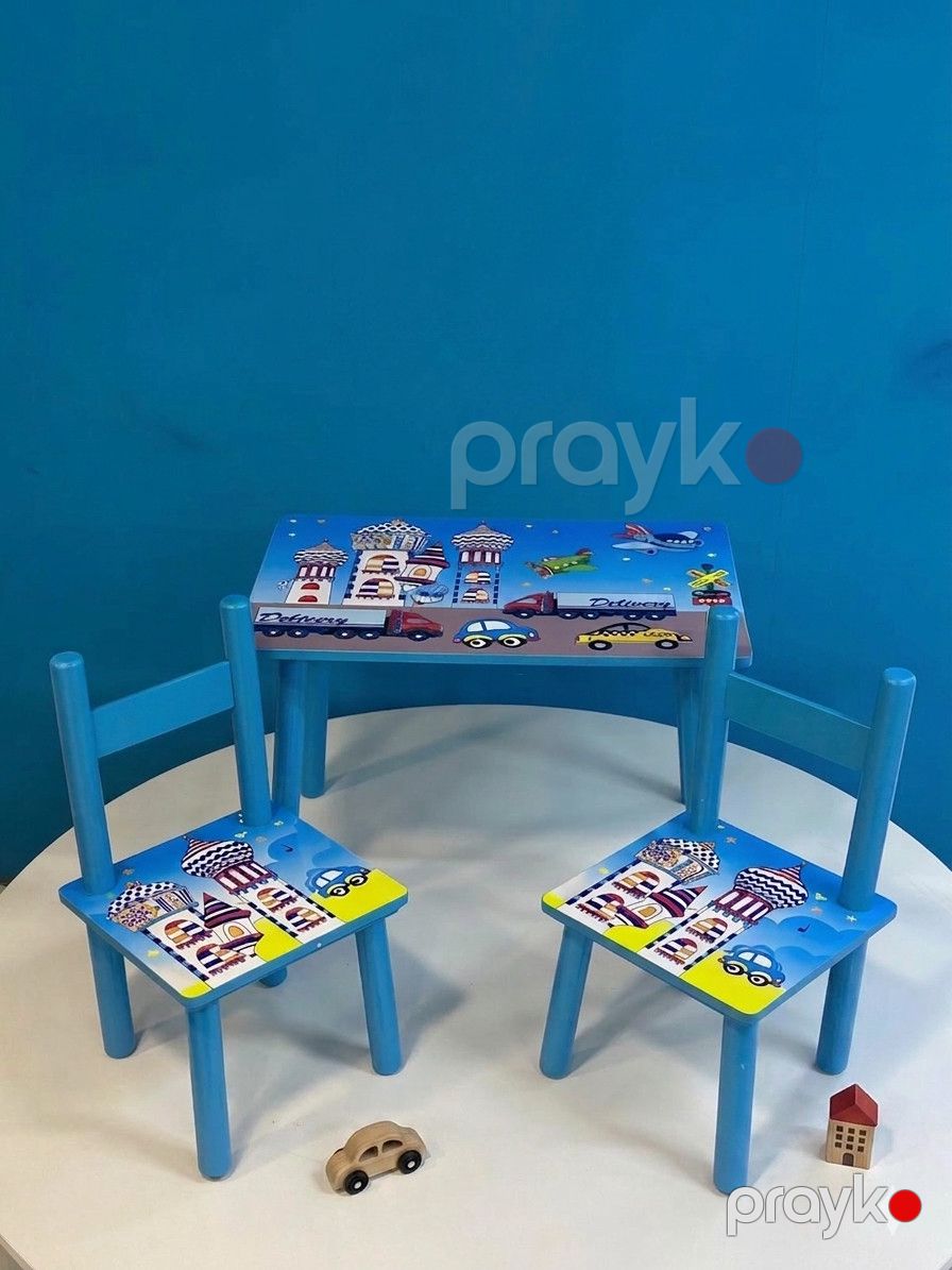 Uşaq mebel dəsti NP17, MDF, göy, 3 əd — Mallar, Bakı (3)