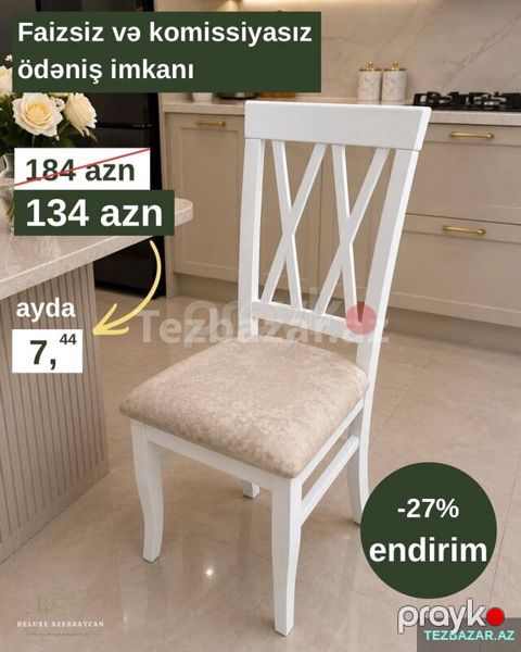 X naxışlı stul — Bakı