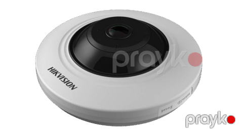 Hikvision Fisheye 5 Mp sabit günbəz şəbəkə kamerası — Bakı