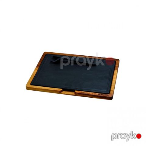 Doğrama taxtası Lava Metal, qara, çuqun və ağac, 27,2x36,2x2,7 sm - LV HRC HP 2433 AS 250 IR — Bakı