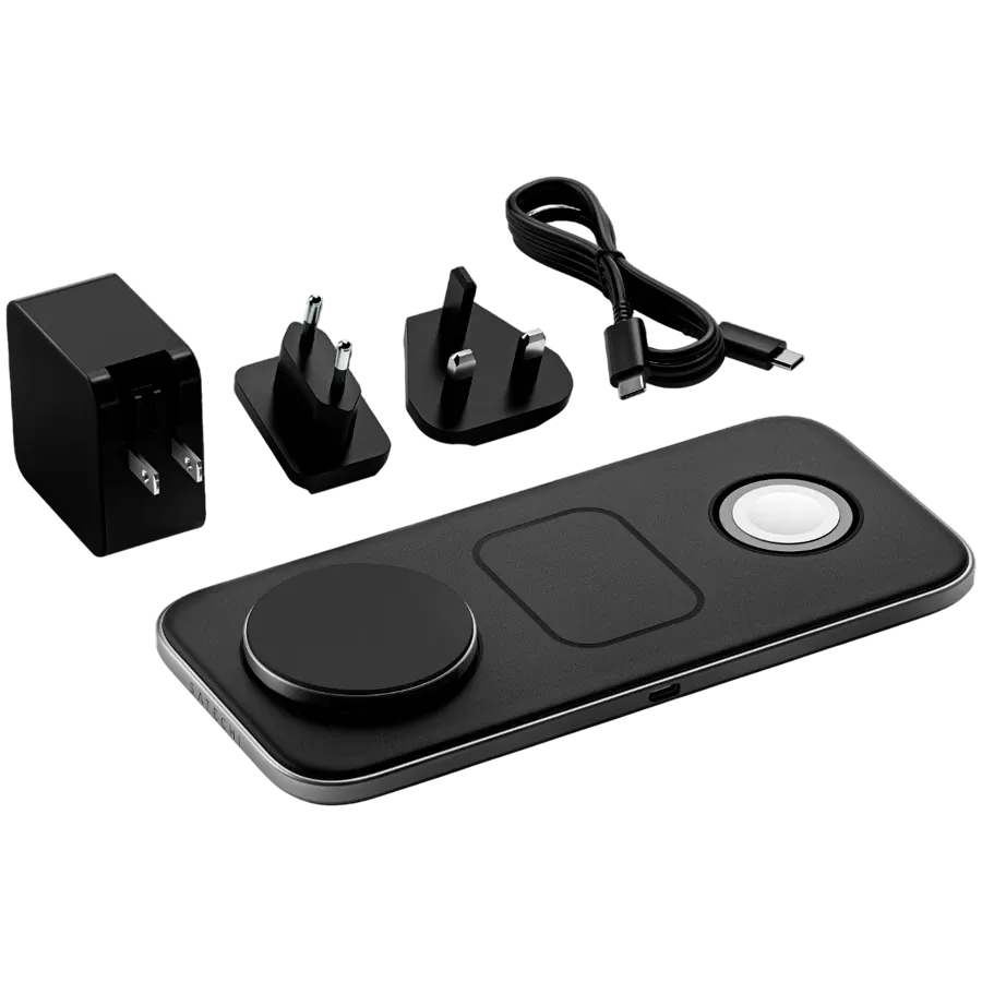 Enerji toplama cihazi Satechi Qi2 Trio Wireless Charging Pad with Type A,C,G plugs — Bakı