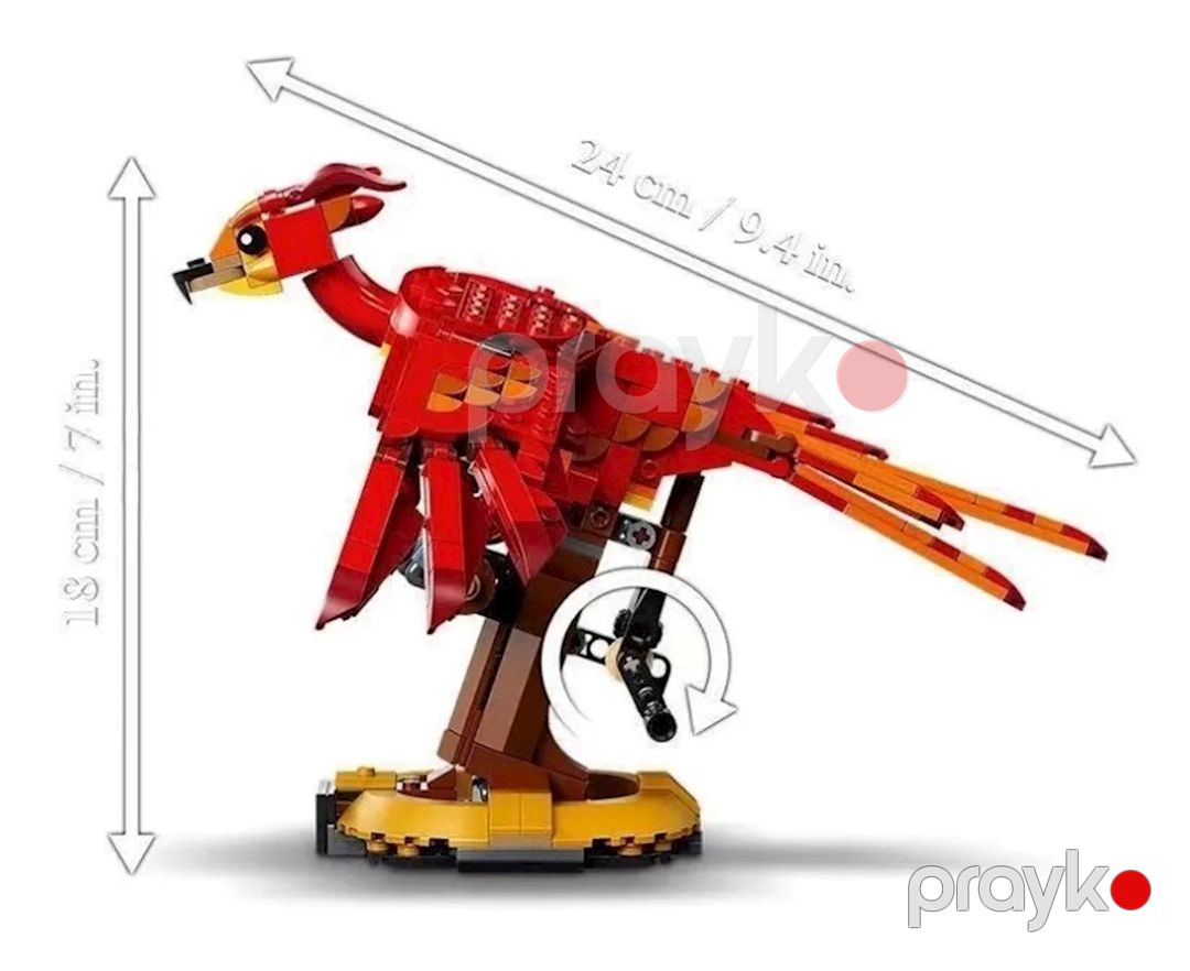 Blok konstruktor Harry Potter Fawkes Dumbledore's Phoenix 99917, 606 hissə — Mallar, Bakı (3)