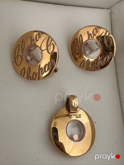 Dəstə daxildir: Sırğa, Chopard, Sarı qızıl, 750 Əyar