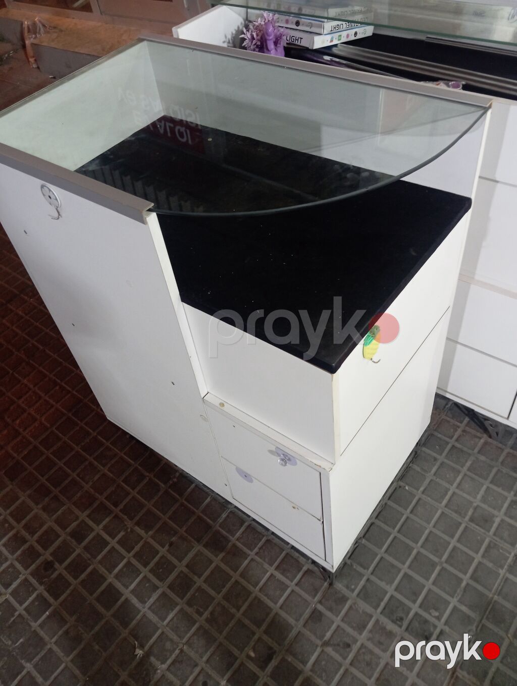 Mağaza üçün kassalı vitrin-bölmə dəsti - Material: ağ rəngli Mdf/ldsp — Kassa avadanlığı, Bakı (4)