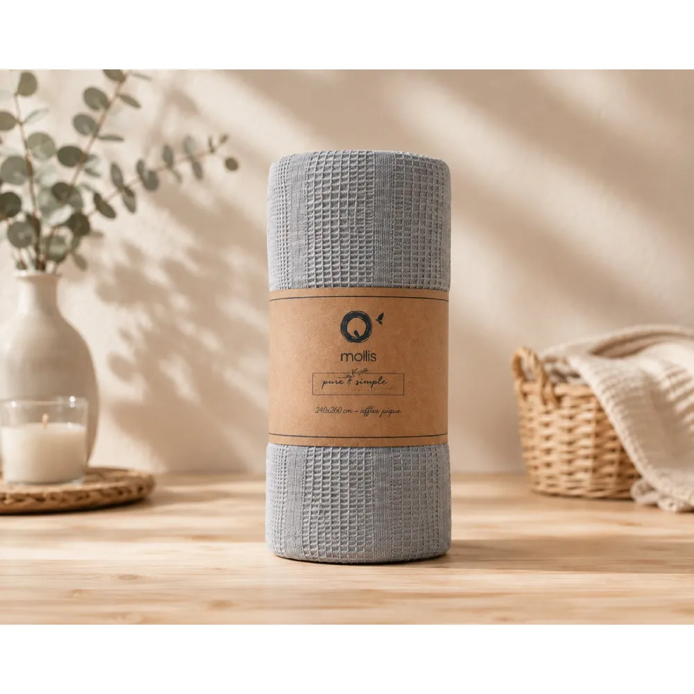 Yataq örtüyü Mollis Pure Simple, iki nəfərlik, Boz (8681234936451-1) — Bakı