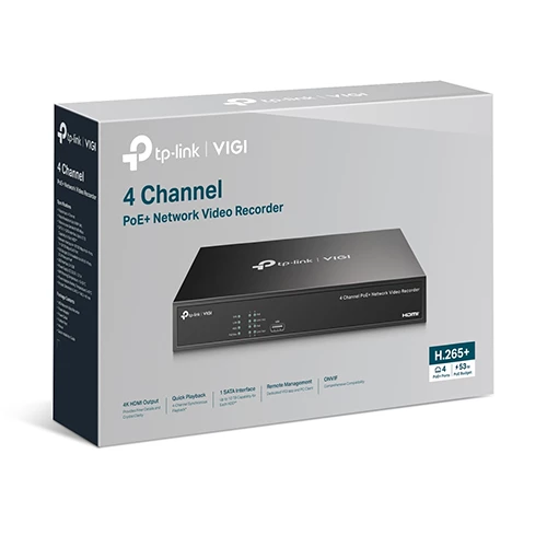 Vigi NVR1004H-4P 4 Channel PoE+ Network Video Recorder — Surveillance kameralar, Bakı (3)
