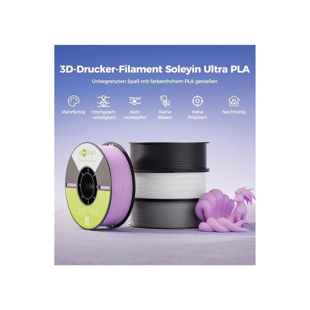 Soleyin Ultra PLA Almond Purple 1.75mm 1kg — Mallar, Bakı (3)