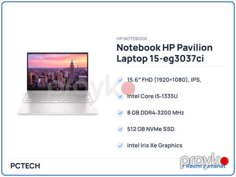 Notebook HP Pavilion Laptop 15-eg3037ci (84J87EA) — Pctech — Laptops