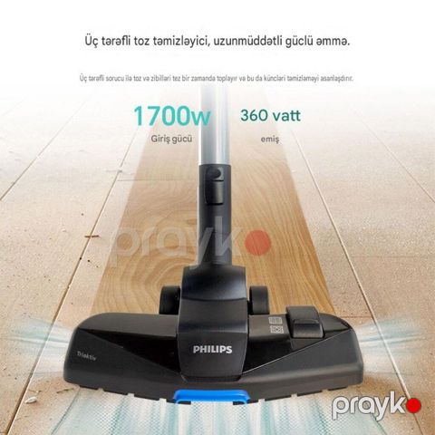 135 Məhsulun adı: Tozsoran Philips FC8632 PowerPro Active 1700W — Bakı