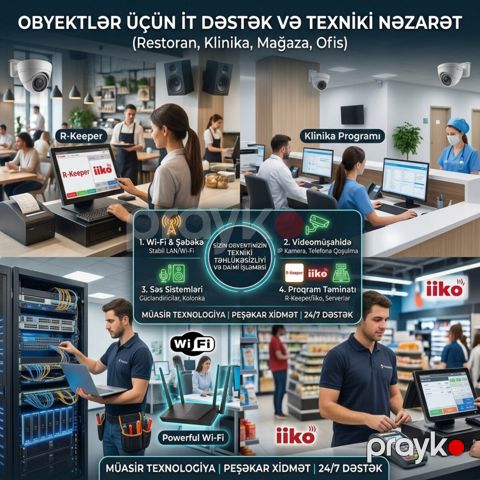 Obyektlər üçün İT dəstək və texniki nəzarət — Bakı