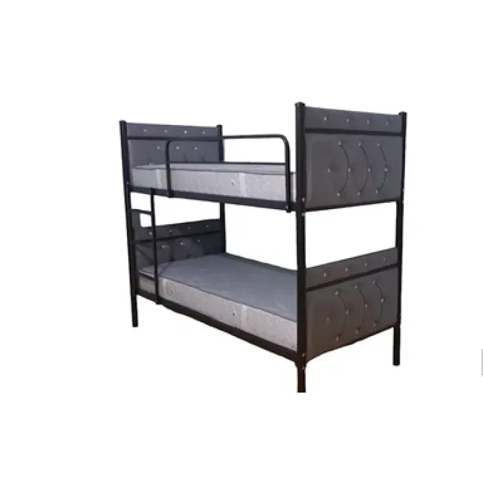 İki Mərtəbəli Çarpayı EFM-0176 – Qara/Boz (200x90x170 sm) — Bakı