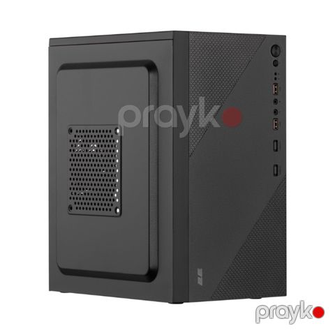 2E PC case TeamX TMX04 with 2E ATX400W, 2xUSB2.0, 1x80mm, VGA 220mm, mATX, black (2E-TMX04) — Bakı