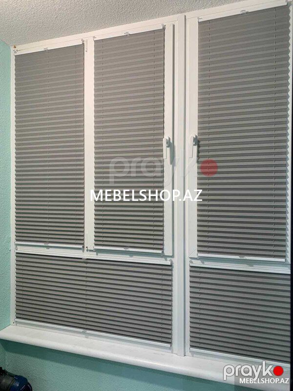 Plisse jalüz pərdə — Pəncərələr, qapılar, balkonlar, Bakı (4)