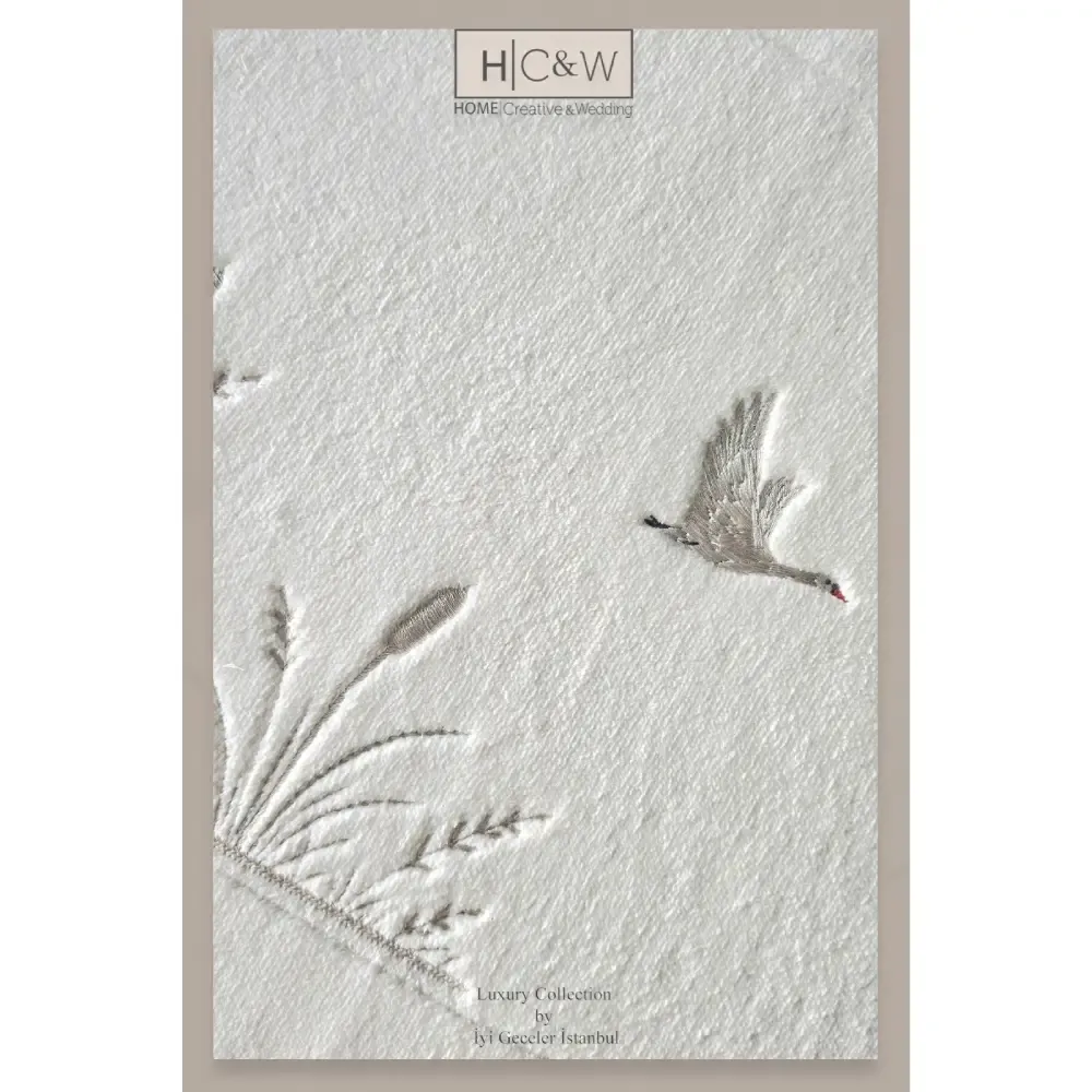 Ayaqaltı xalça dəst İyiGecələr Embroidered 60x100+40x60 sm, 2 ədəd, Nill Ecru (8681234942865) — Bakı