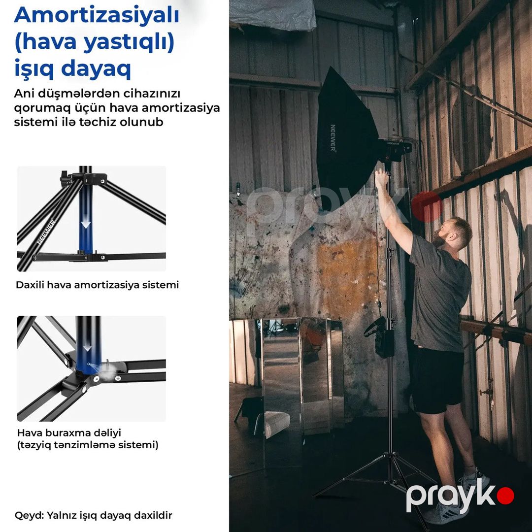 Neewer ST-260AC 260 sm amortizasiyalı işıq dayağı — Foto və video texnikası, Bakı (3)