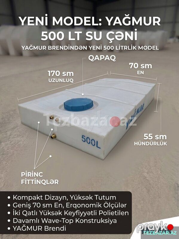 Yağmur Su Çənləri — Su çənləri, kanisterləri, bochkalar, Bakı (4)