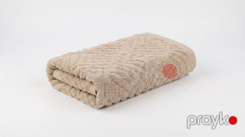 Üz və əllər üçün dəsmal Hanzade Home Collection, pambıq, açıq qəhvəyi, 50x90 sm — Bakı