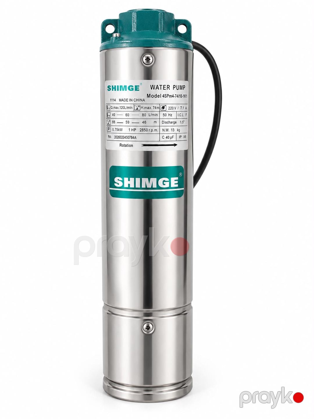 Daldırma nasosu Shimge 4SPm4/10-0.75 1114 750 W — Mallar, Bakı (2)