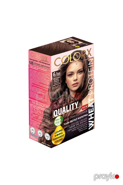 Krem-boya saçlar üçün Colorx Selection 6.85 Orta Kestane, Orta qəhvəyi, 50 ml — Bakı