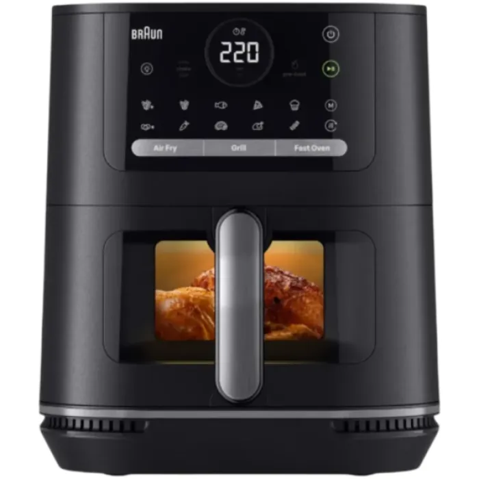 Braun Air Fryer – 6L, 2000W, 20 Proqram, Elektron İdarəetmə, Qara — Bakı