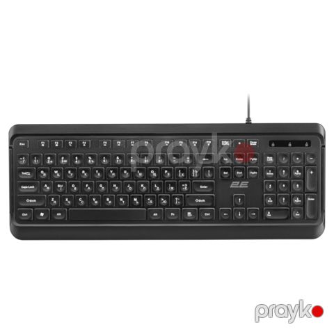 2E Keyboard KS120 White backlight USB Black (2E-KS120UB) — Pctech — Periferiya cihazları
