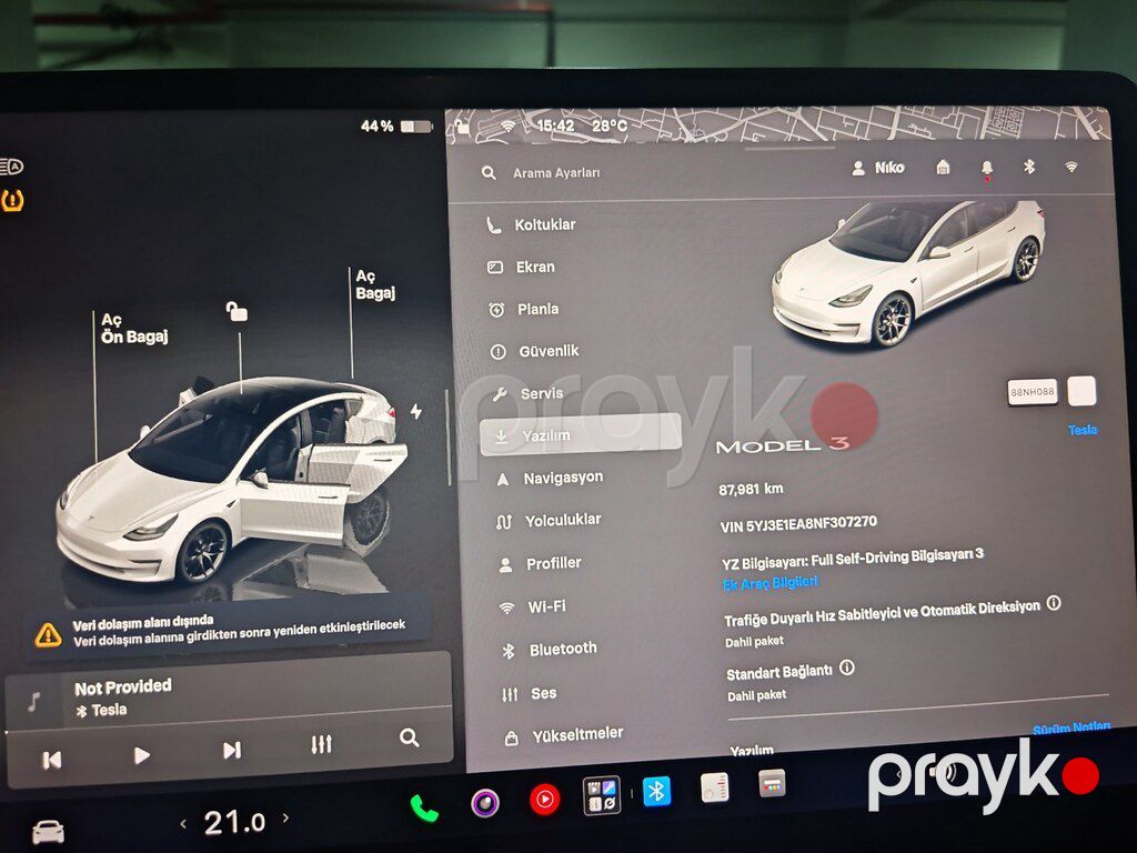 Tesla Model 3, 60 kWh, 2022 il, 87 000 km — Avtomobillər, Bakı (3)