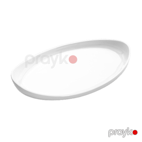 Süfrə üçün boşqab Wilmax WL‑991348/A, oval, 1 əd, 41 sm, farfor, ağ — Bakı