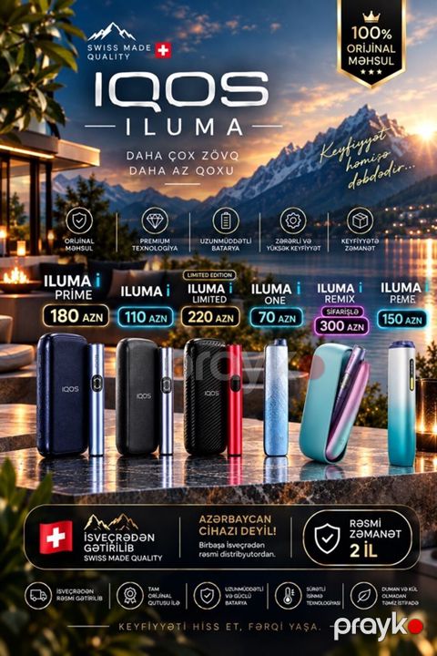 Iqos Iluma – Daha çox zövq, daha az qoxu 100% orijinal məhsul — Bakı